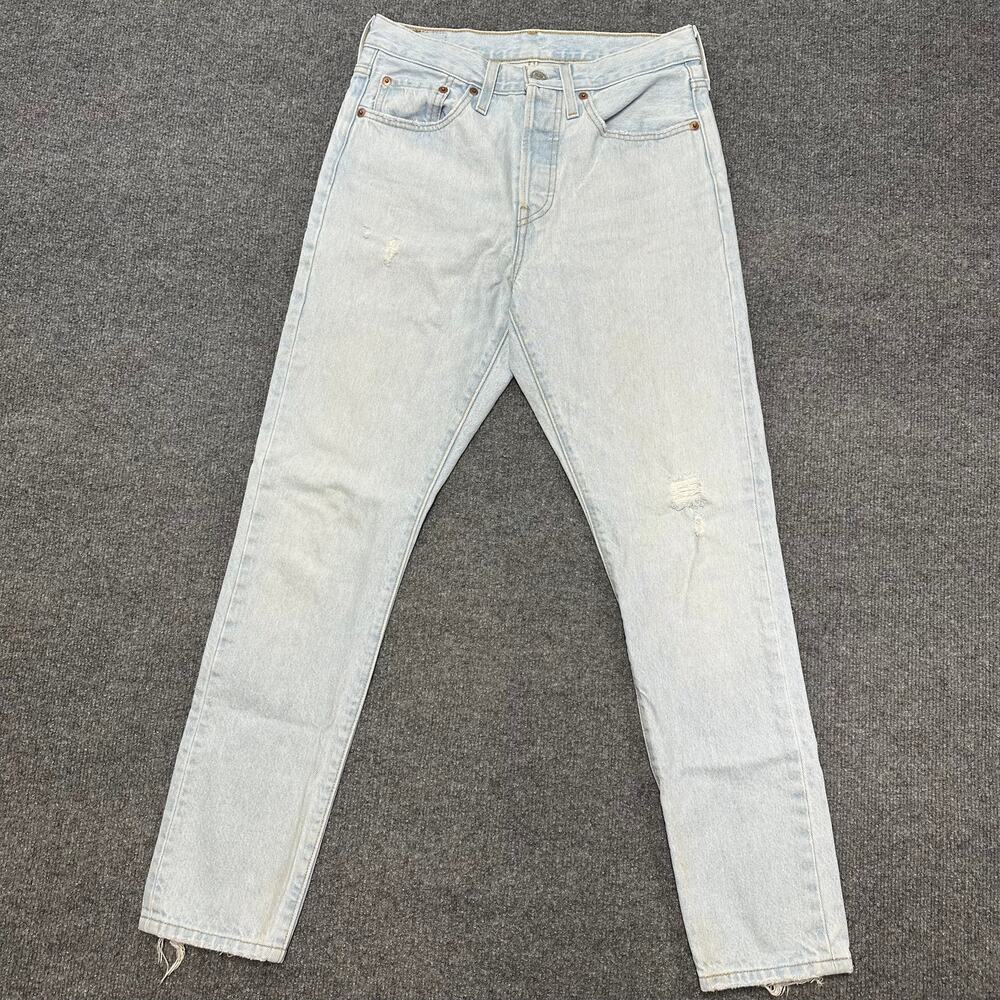 Levi’s Women's 501s Tapered Skinny Blue Jean Light Wash Denim 100% Cotton 27x29